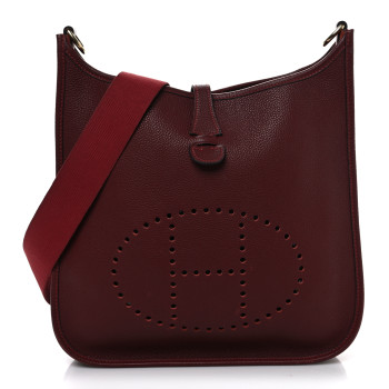 HERMES Togo Evelyne PM Rouge