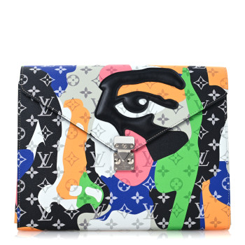 LOUIS VUITTON Monogram Portrait Mark Folder Laptop Sleeve Multicolor