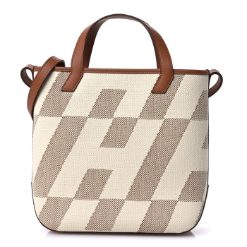 HERMES Swift Toile H Cabas H En Biais 27 Ecru Naturel Gold