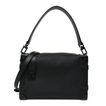 LOUIS VUITTON Calfskin Side Trunk MM Black
