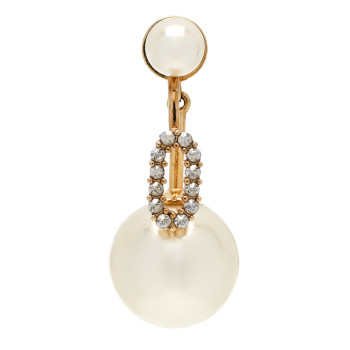 CHRISTIAN DIOR Crystal Pearl My ABCDior O Tribale Earring Gold