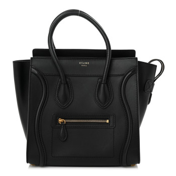CELINE Smooth Calfskin Micro Luggage Black