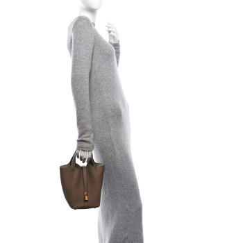 HERMES Taurillon Maurice Picotin Lock 18 PM Beige De Weimar