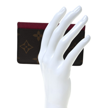 LOUIS VUITTON Monogram Card Holder Fuchsia