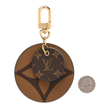 LOUIS VUITTON Monogram Reverse Key Holder Bag Charm