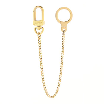 LOUIS VUITTON Metal Pochette Extender Key Ring Chain Gold