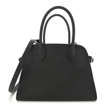 THE ROW Grained Calfskin Soft Margaux 10 Bag Black