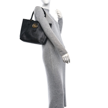 GUCCI New Sakai Calfskin Lux Small Dahlia Tote Black