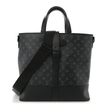 LOUIS VUITTON Monogram Eclipse Saumur Tote Black