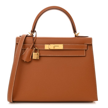 HERMES Epsom Kelly Sellier 28 Cognac