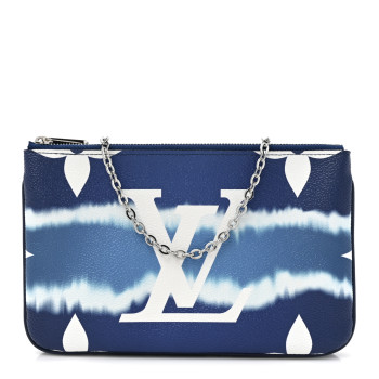 LOUIS VUITTON Monogram Giant Escale Double Zip Pochette Blue