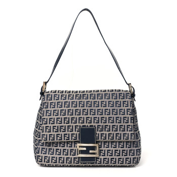 FENDI Zucchino Mama Baguette Navy