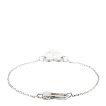 GUCCI Sterling Silver Trademark Heart Bracelet