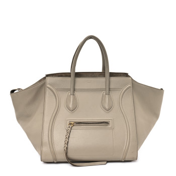 CELINE Supple Calfskin Medium Phantom Luggage Beige