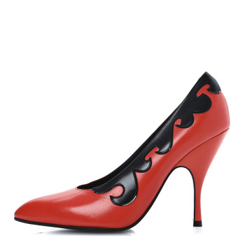 BOTTEGA VENETA Nappa Scarpa Flame Pumps 39 Poppy Black