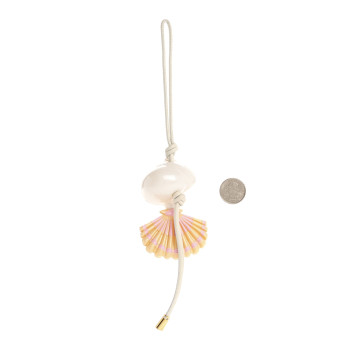 LOEWE Foam Rubber Maruja Mallo Seashell Bag Charm Key Holder White Pink