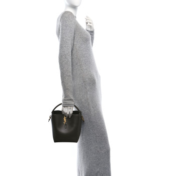 SAINT LAURENT Shiny Calfskin Le 37 Bucket Bag Deep Musk