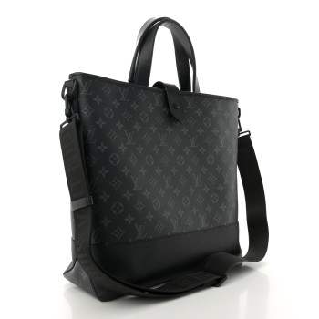 LOUIS VUITTON Monogram Eclipse Saumur Tote Black