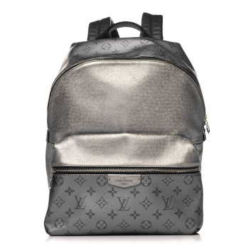 LOUIS VUITTON Monogram Taiga Discovery Backpack PM Silver