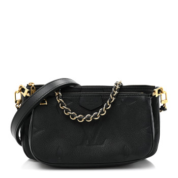 LOUIS VUITTON Empreinte Monogram Giant Multi Pochette Accessories Black