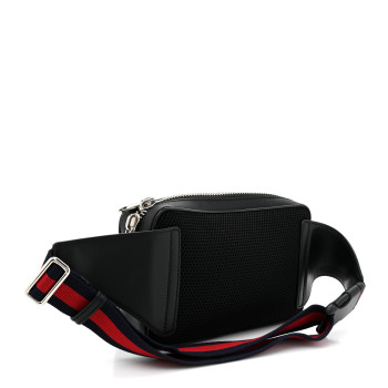 GUCCI Soft GG Supreme Monogram Web Belt Bag Black Grey