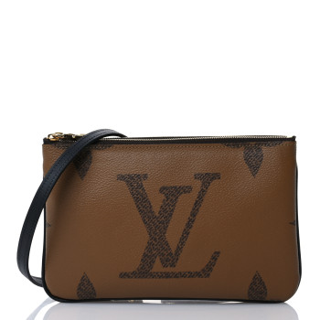 LOUIS VUITTON Reverse Monogram Giant Double Zip Pochette