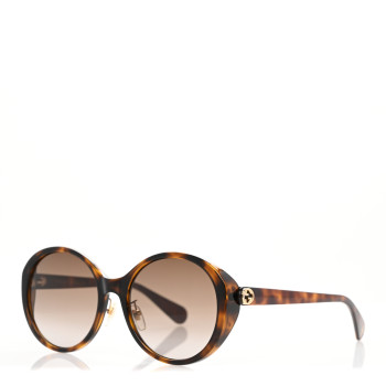 GUCCI Acetate Round Sunglasses GG0370SK Tortoise