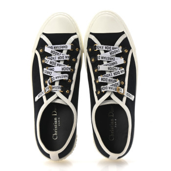CHRISTIAN DIOR Canvas Walk'N'Dior Low Top Sneakers 40 Black