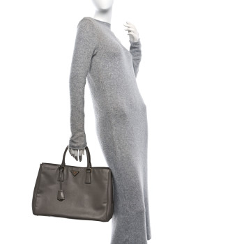 PRADA Saffiano Lux Large Tote Argilla