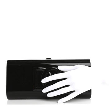 DOLCE & GABBANA Acrylic Dolce Box Clutch Black
