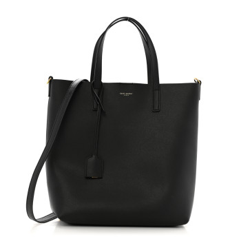 SAINT LAURENT Calfskin Toy Shopping Tote Black
