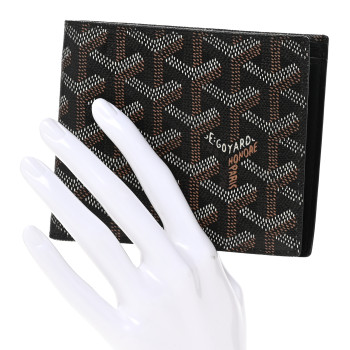 GOYARD Goyardine Saint Florentin Bi-Fold Wallet Black Yellow