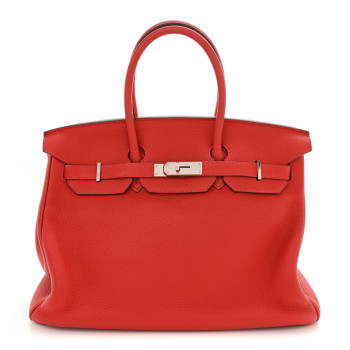 HERMES Togo Birkin 35 Rouge Casaque