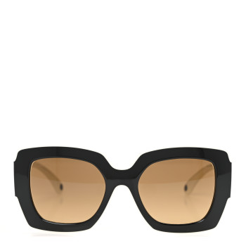CHANEL Acetate Square Sunglasses 6059 Black White