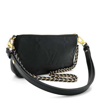 LOUIS VUITTON Empreinte Monogram Giant Multi Pochette Accessories Black