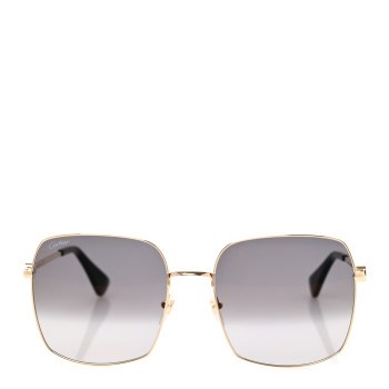 CARTIER Metal Double C Squared Sunglasses CT0401S Gold