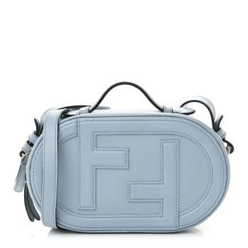 FENDI Vitello Grace Matte O'Lock Mini Camera Case Azzurro Baby