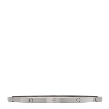 CARTIER 18K White Gold Small LOVE Bracelet 19