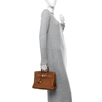 HERMES Togo Birkin 25 Gold