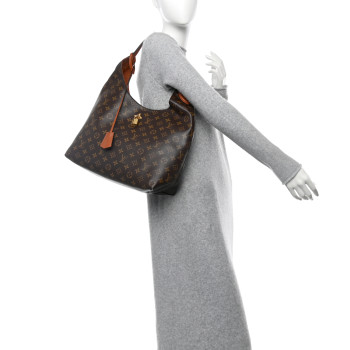 LOUIS VUITTON Monogram Flower Hobo Caramel