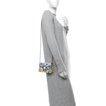 GUCCI X KEN SCOTT New Shangai Calfskin Jardin D'Avril Floral Print Super Mini Dionysus Shoulder Bag Ivory Pink