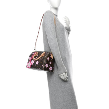 LOUIS VUITTON LV X TM Monogram Cherry Blossom Speedy Bandouliere 25 Sakura Brown