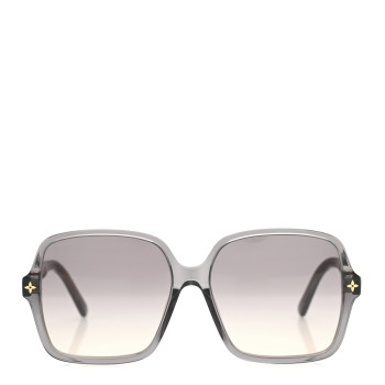 LOUIS VUITTON Acetate Aura Square Sunglasses Z2819W Anthracite Gray