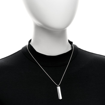 TIFFANY Sterling Silver 1837 Bar Pendant Necklace
