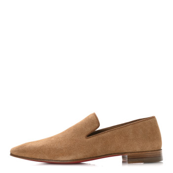 CHRISTIAN LOUBOUTIN Crosta Mens Dandelion Flat Loafers 43 Cinnamon