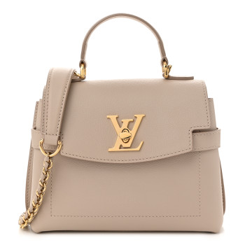 LOUIS VUITTON Soft Calfskin Mini Lockme Ever Greige