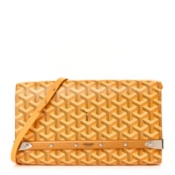 GOYARD Goyardine Monte Carlo Bois Clutch With Strap Yellow