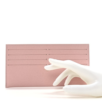 LOUIS VUITTON Calfskin Felicie Card Holder Insert Rose Ballerine