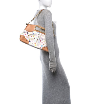 LOUIS VUITTON Monogram Multicolor Judy MM White