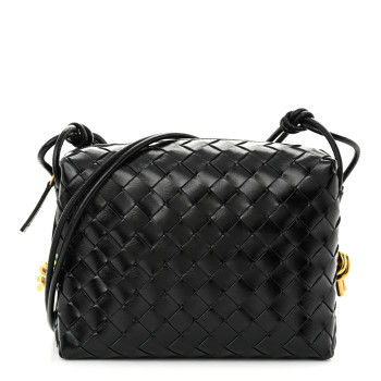 BOTTEGA VENETA Polished Nappa Intrecciato Knot Small Loop Crossbody Bag Space
